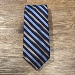 Brooks Brothers Makers Silk Blue Stripe Men's Tie